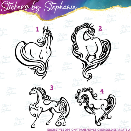 (s01A-073) Horse Iron-On Transfer