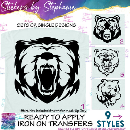 (s01A-084) Bear Iron-On Transfer