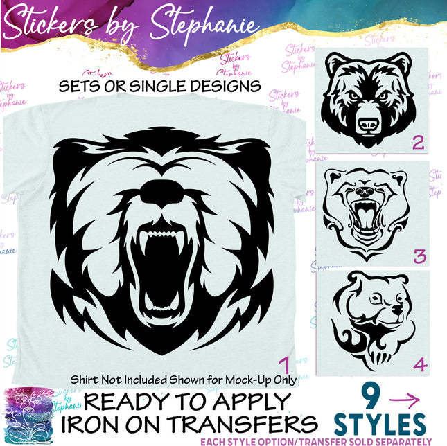 (s01A-084) Bear Iron-On Transfer