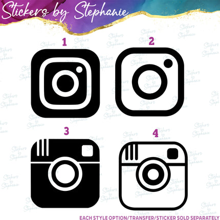 (s01-170) Camera Icon Graphic Iron-On Transfer or Sticker