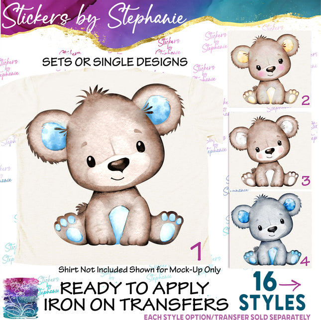 (s02A-184) Teddy Bear Boy Iron-On Transfer or Sticker