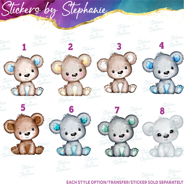 (s02A-184) Teddy Bear Boy Iron-On Transfer or Sticker