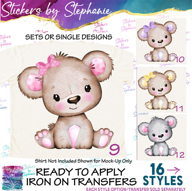 (s02A-185) Teddy Bear Girl Iron-On Transfer or Sticker
