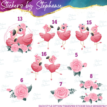 (s02A-201) Baby Butterfly Bee Ladybug Snails Flowers Iron-On Transfer or Sticker