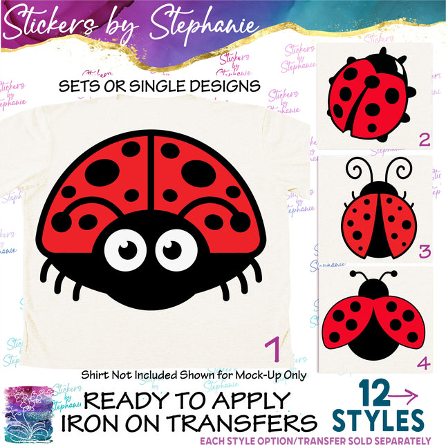 (s02A-004) Ladybug Iron-On Transfer