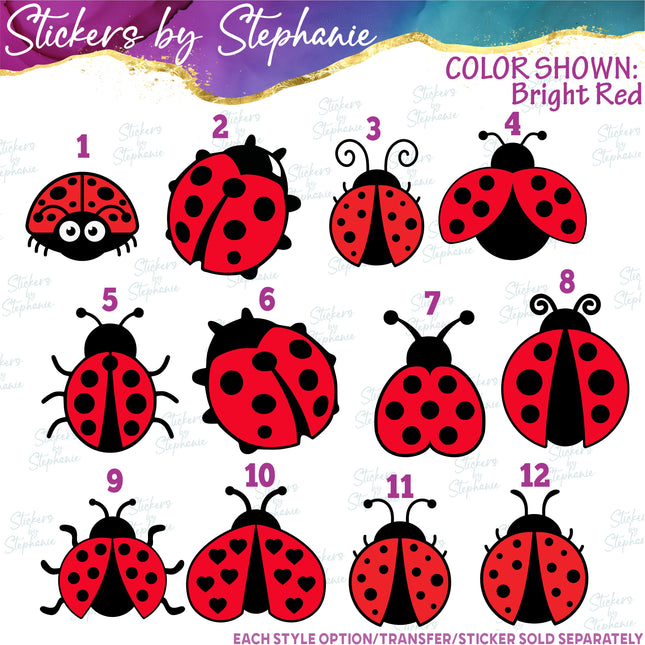 (s02A-004) Ladybug Iron-On Transfer