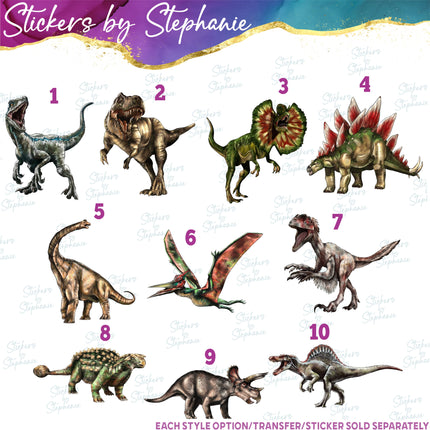 (s02A-054) Dinosaur Head Iron-On Transfer or Sticker