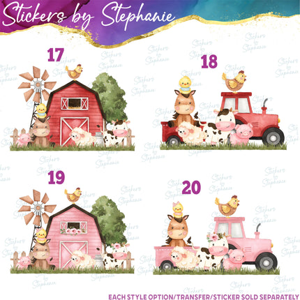 (s02A-067) Baby Farm Animals Iron-On Transfer or Sticker