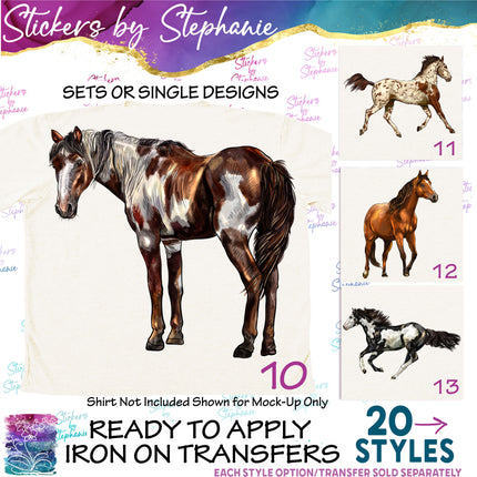 (s02A-080) Horse Graphic Iron-On Transfer or Sticker