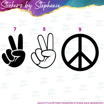 (s01-270) Shaka Hand Hang 10 Loose Silhouette Iron-On Transfer or Sticker
