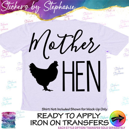 (s03-550) Mother Hen Chicken Iron-On Transfer