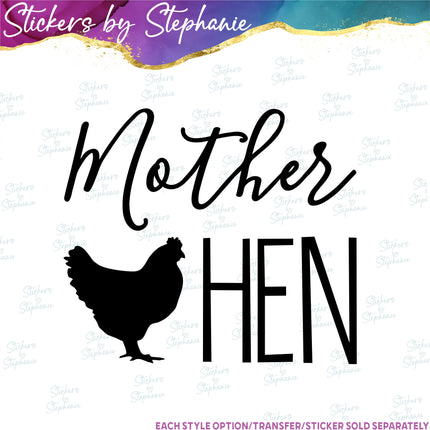 (s03-550) Mother Hen Chicken Iron-On Transfer