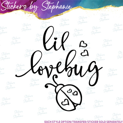 (s03-553) Lil Lovebug Ladybug Iron-On Transfer