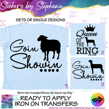(s03-571) Sheep, Lamb 4-H Show Iron-On Transfer or Sticker