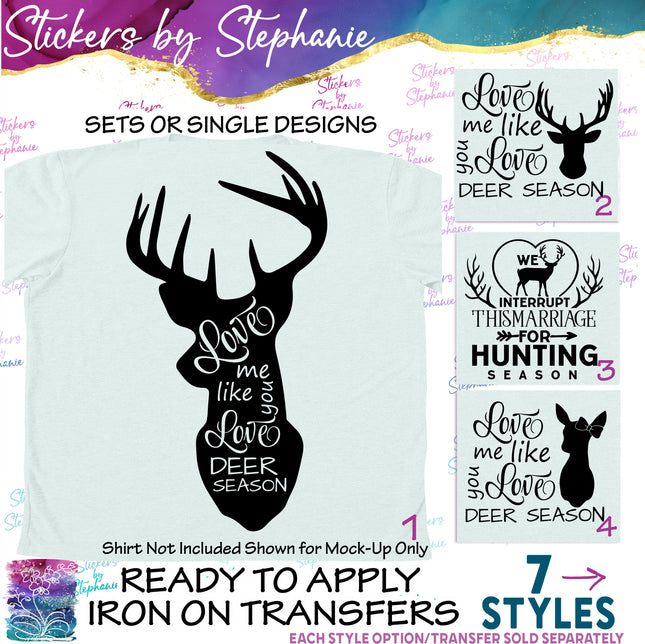 (s03-573) Love My like Deer Season Iron-On Transfer or Sticker