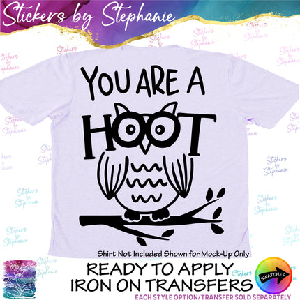 (s03-575 You Are a Hoot Owl Iron-On Transfer
