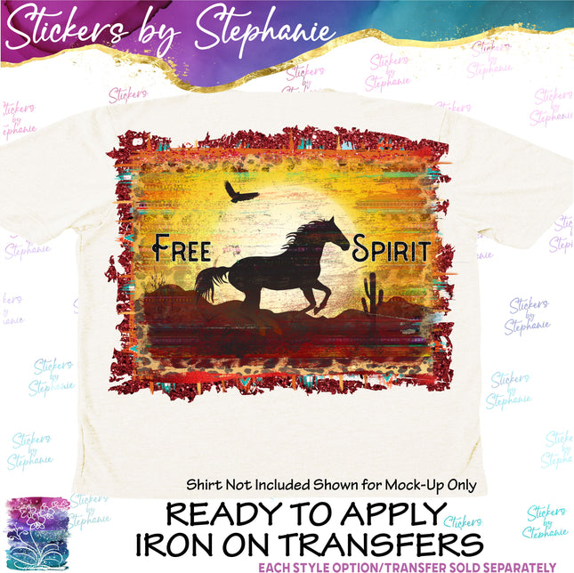 (s04-259) Horse Free Spirt Iron-On Transfer