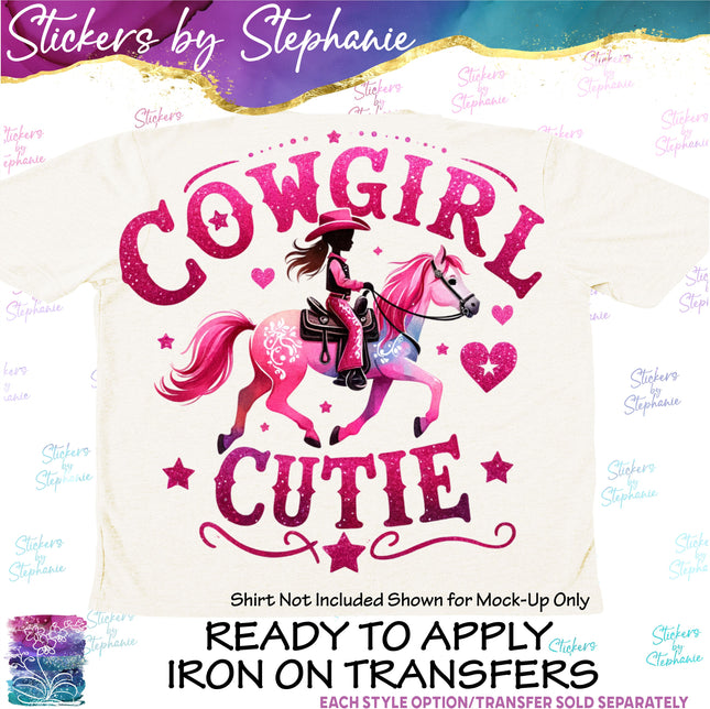 (s04-271) Cowgirl Cutie Horse Iron-On Transfer