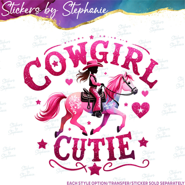 (s04-271) Cowgirl Cutie Horse Iron-On Transfer