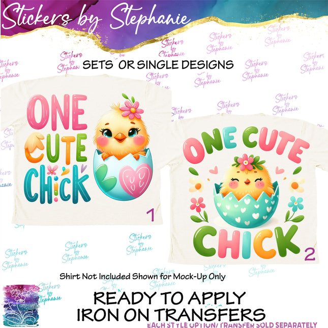 (s04-288) One Cute Chick Iron-On Transfer