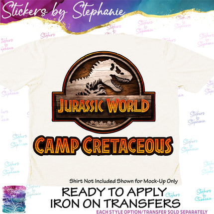 (s04-252) Dinosaur Camp Cretaceous Iron-On Transfer or Sticker
