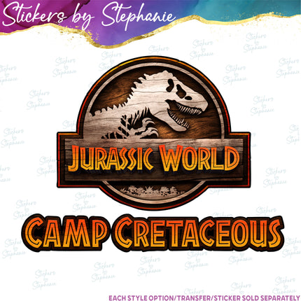 (s04-252) Dinosaur Camp Cretaceous Iron-On Transfer or Sticker