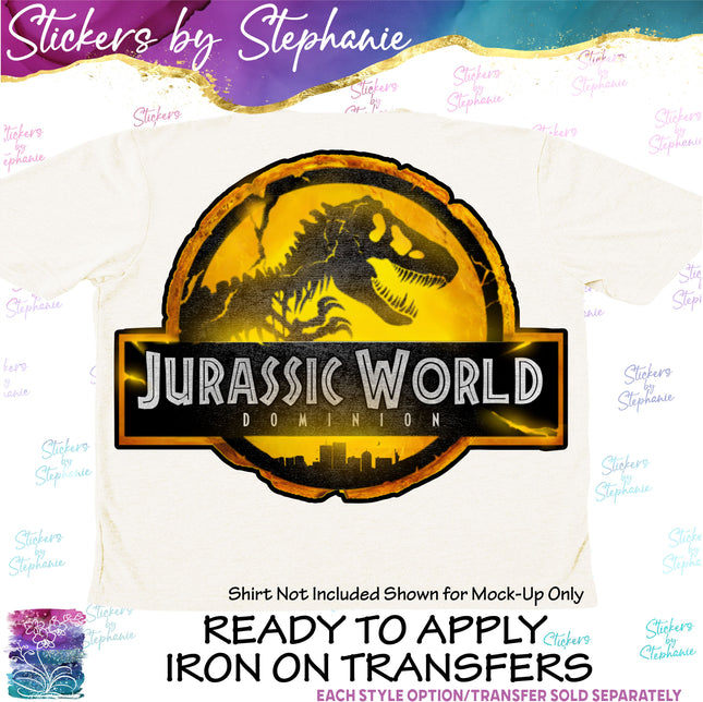 (s04-253) Dinosaur Amber Logo Iron-On Transfer