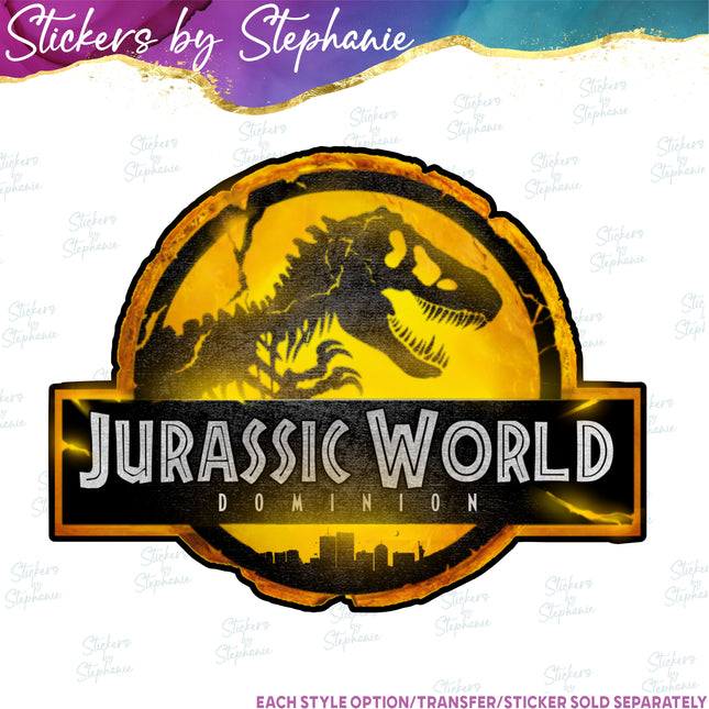 (s04-253) Dinosaur Amber Logo Iron-On Transfer