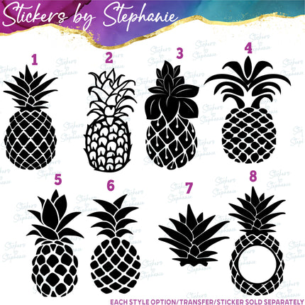 (s01-074) Pineapple Iron-On Transfer