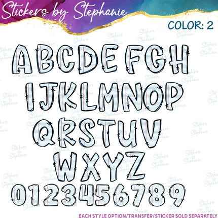 (s11-033) School Supplies Teacher Student Letters Custom Name Text Iron-On Transfer or Sticker