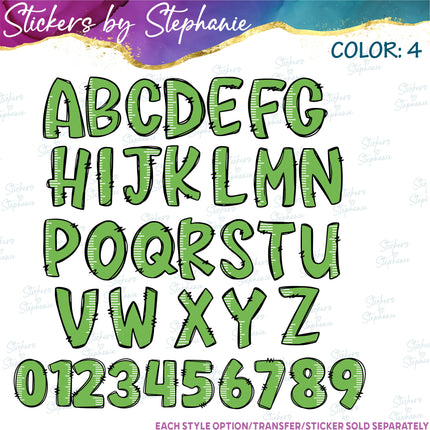 (s11-033) School Supplies Teacher Student Letters Custom Name Text Iron-On Transfer or Sticker