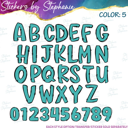 (s11-033) School Supplies Teacher Student Letters Custom Name Text Iron-On Transfer or Sticker
