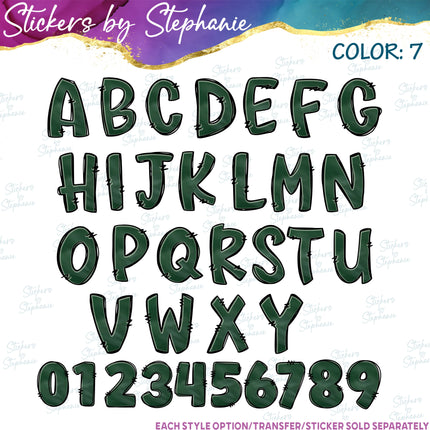 (s11-033) School Supplies Teacher Student Letters Custom Name Text Iron-On Transfer or Sticker