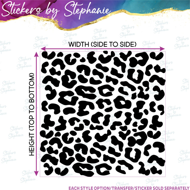 (s01A-201) Leopard, Cheetah Spots Print Iron-On Transfer