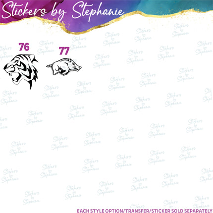 (s01A-270) Animal Mascots Iron-On Transfer or Sticker