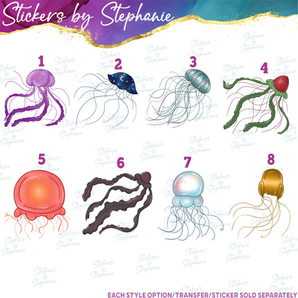 (s02A-141) Jellyfish Moon Galaxy Strawberry Iron-On Transfer