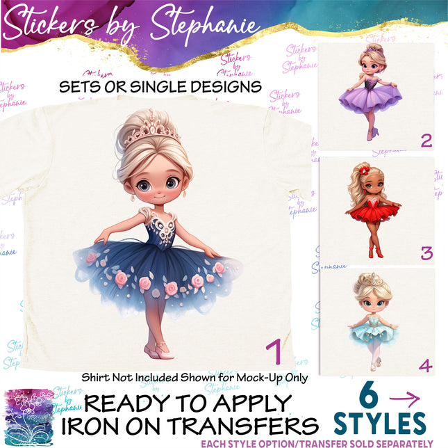 (s02-382) Ballerina Ballet Dancer Iron-On Transfer