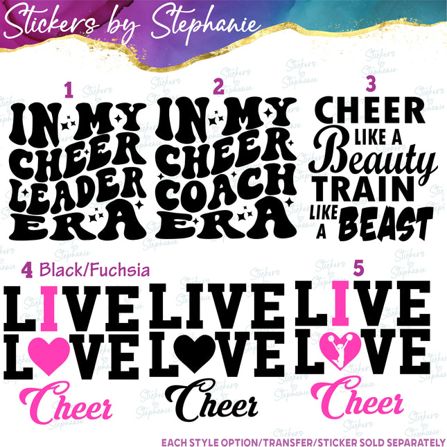 (s03-620) In My Cheerleader, Cheer Coach Era Iron-On Transfer