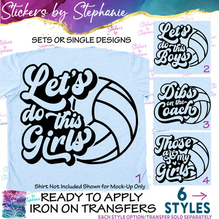 (s03-625) Let's Do This Girls Those are My Boys Iron-On Transfer or Sticker