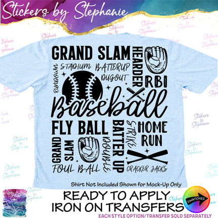 (s03-630) Baseball Subway Graffiti Art Iron-On Transfer or Sticker