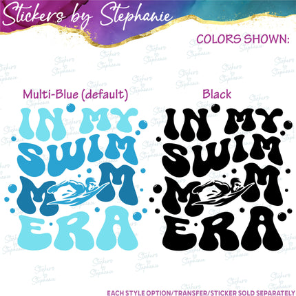 (s03-632) In My Swim Mom Era Iron-On Transfer