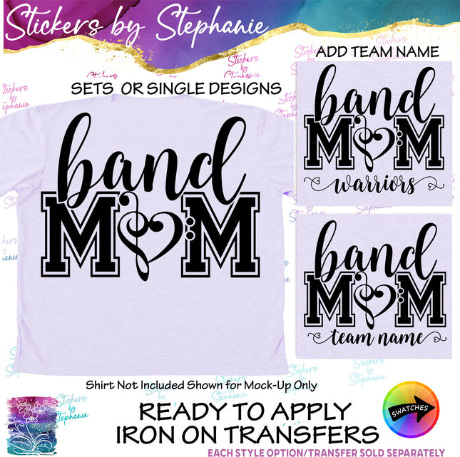 (s03-640) Band Mom Team Name Iron-On Transfer