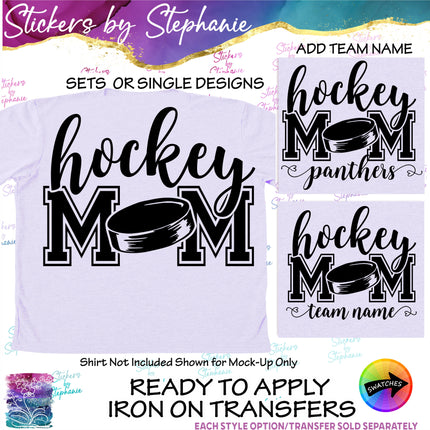 (s03-641) Hockey Mom Team Name Iron-On Transfer