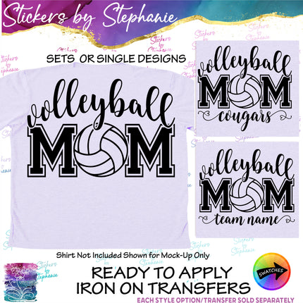 (s03-670) Volleyball Mom Team Name Iron-On Transfer