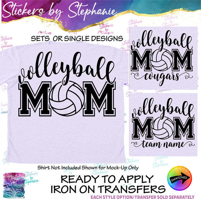 (s03-670) Volleyball Mom Team Name Iron-On Transfer