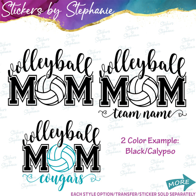(s03-670) Volleyball Mom Team Name Iron-On Transfer