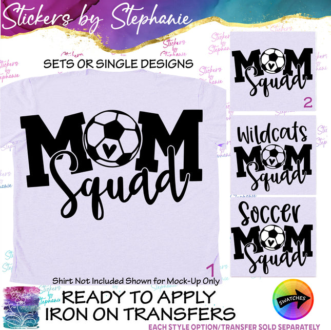 (s03-680) Soccer Mom Squad Team Name Iron-On Transfer
