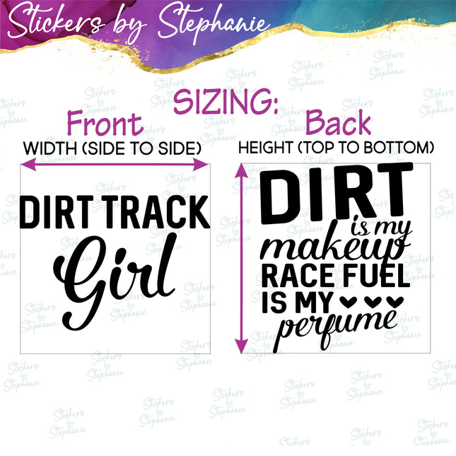 (s03-691) Dirt Track Girl Motocross Racing Iron-On Transfer