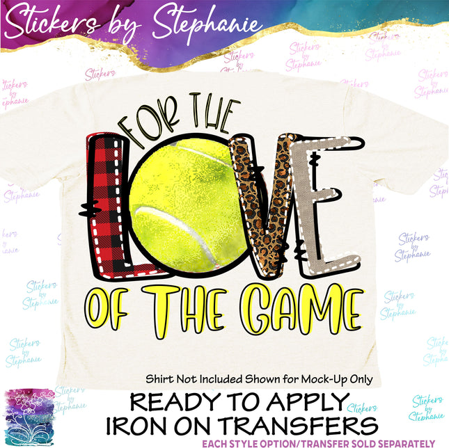 (s04-236) Tennis For Love of the Game Iron-On Transfer
