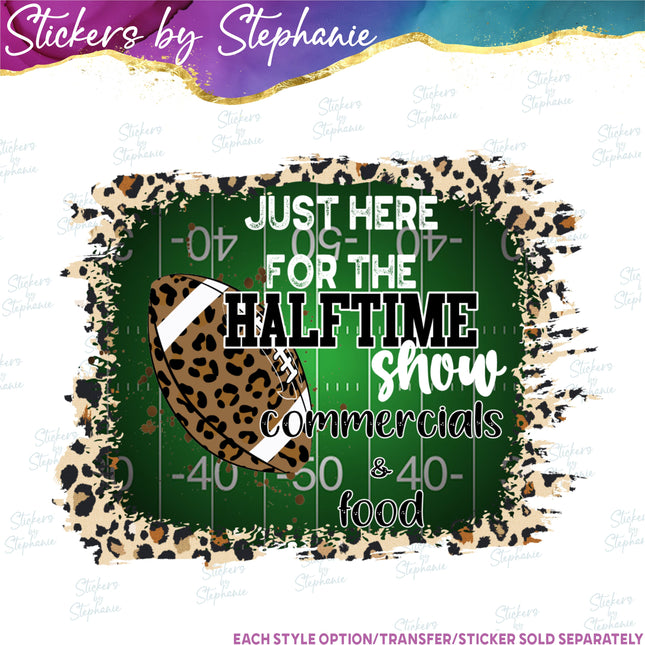 (s04-237) Food Halftime Shows Commercials Football Iron-On Transfer